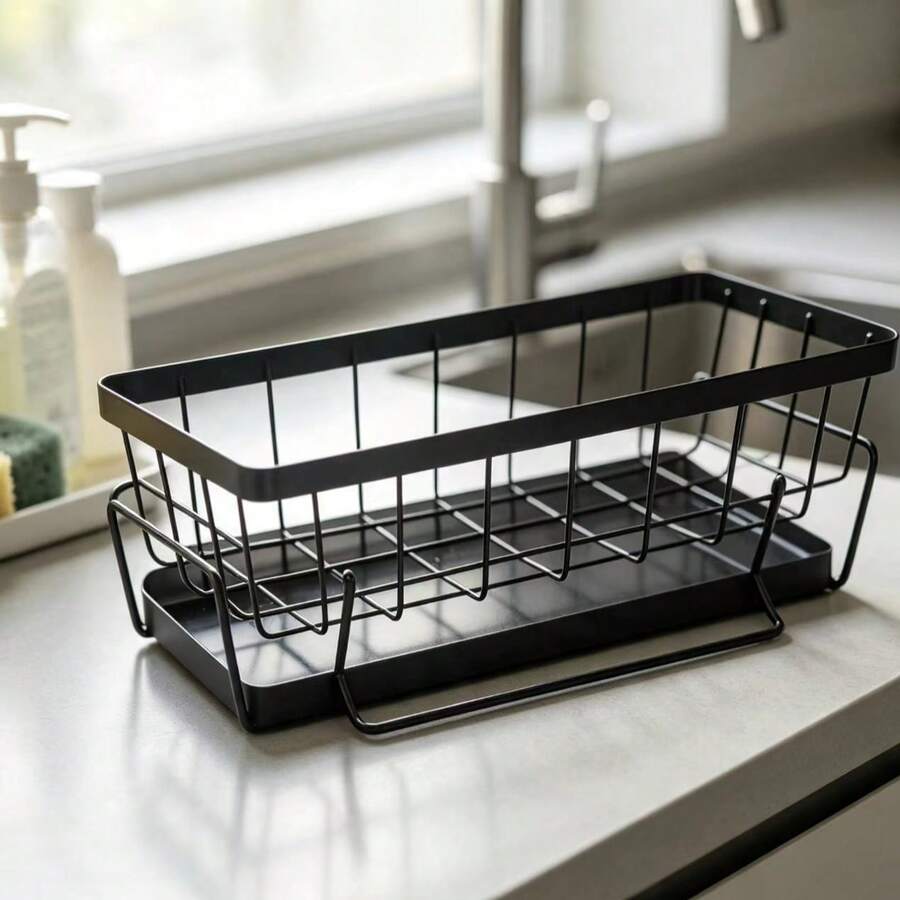Kitchen Storage Rack, Cleaning & Draining Shelf, Moisture-Proof, No-Drill Installation, Multi-Function Sponge Holder For Faucet, Home Use, Wholesale - Multicolor - View 1
