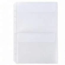 A5 6-Ring Transparent PVC Loose Leaf Notebook, Replaceable Loose Leaf Diary, Includes Lined/Grid/Blank Refill Paper And Loose Leaf Pockets, DIY Planner Storage Notebook, School Office Stationery - A5 - View 2