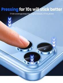 1Pack Camera Lens Protector For IPhone 18 Pro Max/18 Pro Blue | Full Coverage, Metal Aluminum Alloy Camera Lens Film, HD Clear, Scratch Resistant, Case-Friendly - Light Blue - View 5