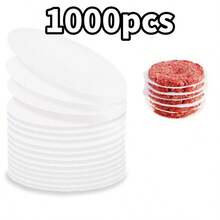 500pcs Round Food Wax Paper, Oil-Absorbing Meat Separator Paper, Burger Paper, Greaseproof Paper, Steamer Paper, Bun Liner Paper, Beef Patty Separator Paper, Food Liner, Double-Sided Greaseproof Non-Stick Paper/Silicone Oil Paper/Baking Oil Paper, 100/500/1000pcs - Multicolor - View 12