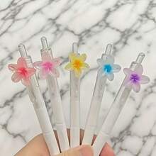 5/10pcs Neutral Pens, 0.5mm (Random Style) Black Ink Ballpoint Pens, Comfortable Grip, Smooth Writing, Perfect For Note-Taking And Writing, Ideal Office And School Supplies, Halloween/Christmas Birthday Gift - Rectangle - View 1