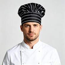Adjustable Classic Chef Hat, Pleated Chef Hat, Unisex Breathable Tall Chef Hat, Suitable For Cafe, Restaurant, Kitchen - 1Pc - View 10