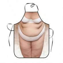 1PC Funny Beer Belly Print Apron - Realistic Abdomen Design, Durable Kitchen Apron, Suitable For Cooking, Brewing, Parties - Perfect Gift For Home Cooks And Beer Lovers - Easy To Clean Apparel, Holiday Kitchen Decor, Playful Kitchen Supplies, Sturdy And Affordable, Party Host Essential - Multicolor - View 11