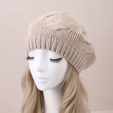 1pc Bohemian Minimalist Solid Color Beret, Autumn/Winter - Multicolor - View 14