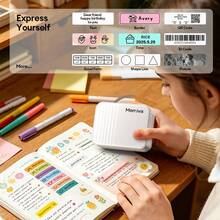 Printer Label Mini Marklife Memiva A1, Printer Stiker Perekat Tanpa Tinta Nirkabel Bluetooth untuk Usaha Kecil, Rumah, Sekolah, Kantor, Kompatibel dengan iOS & Android - MultiWarna - View 5