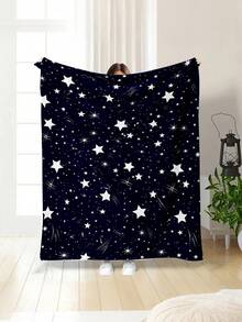 1pc Modern Style Soft & Comfortable Blanket, Minimalist Cool Design, Multi-Purpose Throw For Sofa, Bed, Outdoor Camping, Leisure, Home, Picnic, Travel, All-Season Comfort, 280gsm Polyester, Machine Washable - Multicolor - View 1