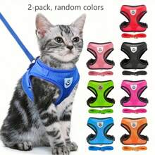 New Luminous Dog Harness And Leash Set, Available In Multiple Colors And Sizes, Suitable For Cats, Dogs And Various Pets - Multicolor - View 47