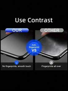 XINHONGYU 3pcs OG Privacy Tempered Glass Screen Protector, Compatible With Phone 18 Pro Max/Phone 18 Pro/17/17 Air/17 Pro Max/16 Pro Max/16 Pro/16 Plus/15/14/13/12/11, Bubble-Free, Easy Installation, Oleophobic Coating Anti-Fingerprint - Black - View 3