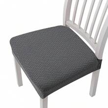 1pc Anti-Slip Elastic Dining Chair Cover, Soft Plaid Pattern Stretchable Chair Slipcover, High Elasticity Furniture Protector, Renew Old Chair Surface, Home Office Decor Seat Cover, Fashionable Home Decoration - Multicolor - View 8