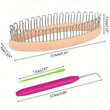 1 Set Sock Knitting Machine Kit, Oval Knitting Tool, Yarn Sock Machine With Crochet Hook, Suitable For Beginners, Used For DIY Craft Yarn Kits, Hats, Scarves, Crochet Knitting, Needlework, Adult Handmade Supplies - One Size - View 5