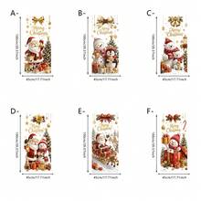 1pc Christmas Santa Claus Snowman Gift Box Star Window Sticker, Electrostatic Adsorption Removable Double-Sided Visible PVC Glass Decal, For Living Room Bedroom Door Window Glass Decoration, Christmas Decor - Multicolor - View 2