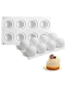 3D Spherical Silicone Mold For Mousse Cake Baking, Spherical French Dessert Chocolate Truffle Pastry Tool, Kitchen Accessory - Multicolor - View 7