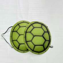 5pcs/Halloween Party Props Costume, Soft Material Wearable Turtle Shell With Adjustable Elastic Strap, Suitable For Carnival, Theme Party, Photo Backdrop Halloween Cosplay Costume Accessories - Green - View 4