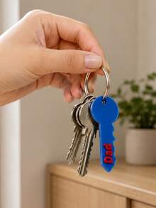 1pc Personalized Customized Name Heart Keychain, Unique Couple Keychain, Customizable Name On Heart And Key Shape, 3D Printed Accessory, Personalized Gift, Also Can Be Used As Pendant, Suitable As Unique Personalized Gift For Couples, Anniversary Gift, Also Suitable For Back To School Season Gift. - Multicolor - View 4