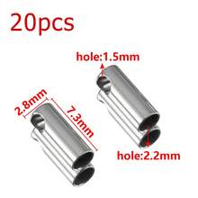 20Pcs Stainless Steel Leather Cord Chain Clasp Connectors, Leather Cord Pendant Connectors For DIY Necklace, Bracelet, Handmade Jewelry Accessories - DIY Accessories - View 10