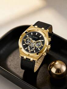 Guess Men's Bracelet Watch Round Multi-Dial Chronograph Style Textured Bezel Rugged Dial Quartz-Style Business Casual Office Daily Wear Special Edition - one-size - View 18