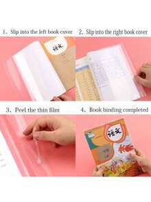 10 Sampul Buku Transparan Perekat Diri, Desain Pra-Potong Tanpa Perlu Dipangkas, Pelindung Buku Pelajaran Tahan Air, Dekorasi Transparan Minimalis, Ringan dan Portabel, Cocok untuk Buku Catatan dan Buku Pelajaran Siswa Ukuran A4 16K A5 - A - View 5