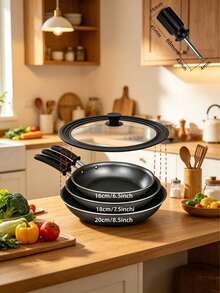 1pc Universal Lid, Fits Pots, Pans And Skillets - Made Of Tempered Glass With Heat-Resistant Silicone Rim, Suitable For 6", 7", 8", 8.5", 9.5", 10.5", 11", 12", 13" Cookware - Multicolor - View 14