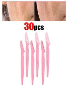 12/9/6/3/1pc Women's Exfoliating Razors - Unisex Facial Razors, Eyebrow Razors And Face Razors - Exfoliating Facial Razors And Exfoliating Scrubs, Eyebrow Trimmers And Razors, Exfoliating Scrapers, Body Hair Removal Trimmers And Facial And Set, Long Handle Blades With Precision Protective Caps, Women's Eyebrow Trimming Tools, Can Be Used As Skincare Tools To Make Skin Smoother - Multicolor - View 10