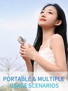 LMMAKE 1PC Mini Handheld Portable Fan, Lightweight Cute USB Rechargeable Personal Fan, 3‑Speed Adjustable Fan For Office Outdoor Travel Camping - 均碼 - 查看 6