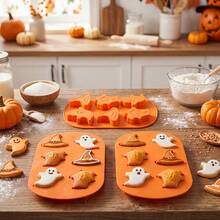 1 buah Cetakan Silikon Tengkorak Gaya Halloween, Cetakan DIY untuk Membuat Cokelat, Permen, Es Krim, dan Puding, Digunakan untuk Dekorasi Kue Pesta Halloween yang Menyeramkan, Alat Pembuat Makanan Penutup - MultiWarna - View 1
