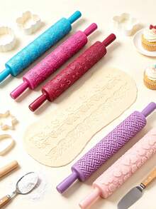 Crocodile Skin Texture Plastic Roller, Suitable For Hobbyists, Can Be Used To Make Coasters, Clay Crafts, Wedding Gifts, Suitable For Pottery Beginners - Multicolor - View 6