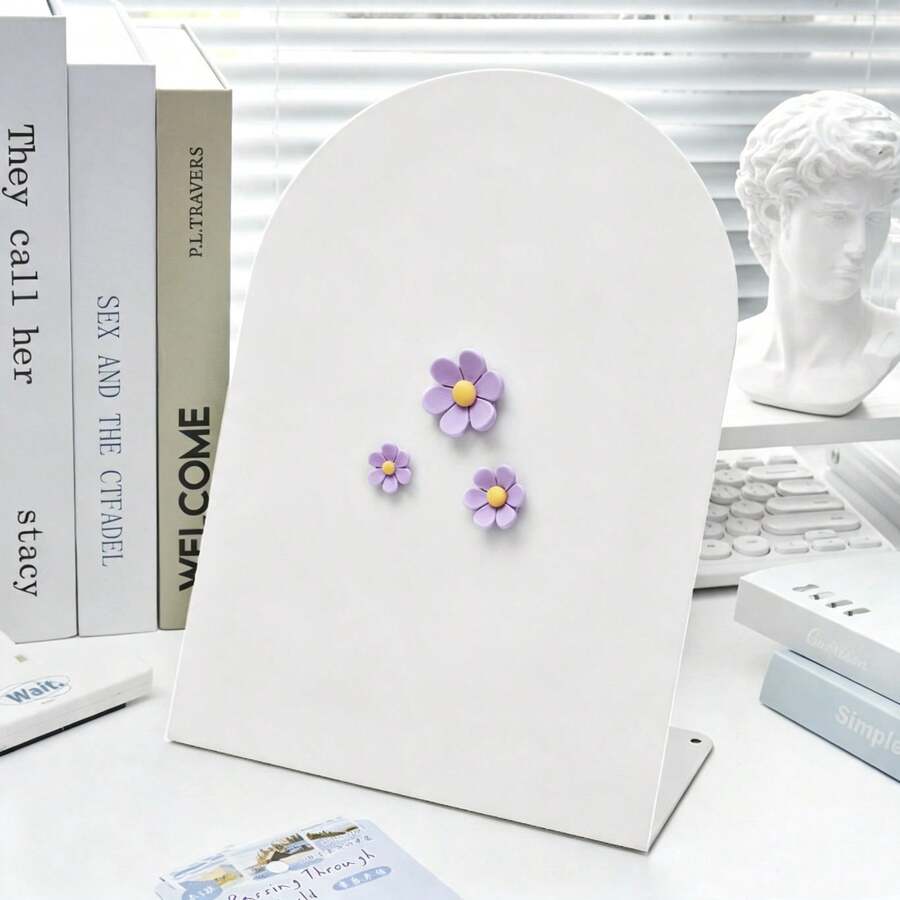 1pc Highly Attractive Daisy Message Board, Desktop Memo Display Stand With Magnetic Flower, Suitable For Back To School Desk Memo Recording, Christmas Holiday Memo Message Display, Halloween Theme Card Display, Perfect As A Back To School Gift For Classmates And Friends - Message Board - View 1