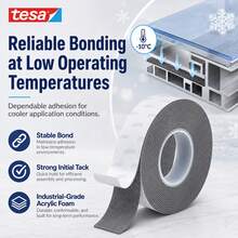 Tesa Acrylic Foam Double-Sided Tape, High Shear Strength, Noise Reduction, High Adhesion, Waterproof And Low-Temperature Resistance - 10mm X 3m - View 5