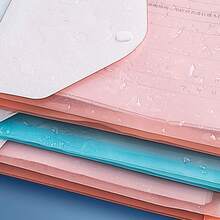 3D Three-Layer Waterproof A4 Transparent Snap Button File Bag, PP Document Organizer For Meeting Tickets And Exam Papers - Multicolor - View 5