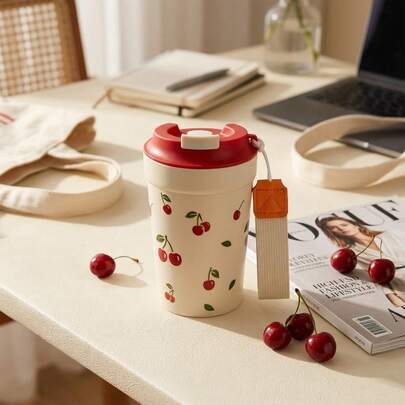350/400ML Portable Plastic Coffee Mug, Sealed Leak Proof Water Cup, Reusable Drinking Cup Drinkware, Dishwasher & Refrigerator & Microwave Allowable, Suitable For Students And Adults Use In Home, School, Dorm, Office,Picnic,Travel, Back To School
