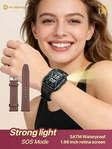 D8 New Smartwatch, 1.43-Inch HD Touch Screen, 3ATM Swimming Waterproof, 1100mAh Large Battery, Ultra-Long Standby, Health Monitoring, Sleep Tracking, Calorie Counting, 100+ Sports Modes, Fitness Tracker, Running Watch, Cycling Watch - View 11