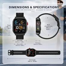 KENPANG Smartwatch Olahraga Luar Ruangan Unisex Terbaru 2026, Baterai 1400mAh, Lampu LED Terintegrasi, 100+ Mode Olahraga, Panggilan HD Real-Time, Pelacakan Data Aktivitas & Kebugaran, Pemantauan Tidur, Tahan Air, Layar Sentuh Penuh 2,01 Inci, Pelacak Kebugaran untuk Pria dan Wanita - View 11