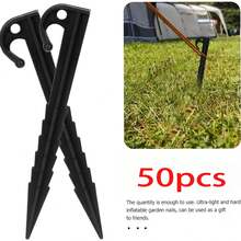 Garden Outdoor Camping Plastic Ground Stakes With Hook Serrated Anti-Slip Tent Canopy Picnic Mat Wind-Proof Fixing Accessories - A - View 11