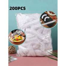 100pcs Disposable Elastic Food Covers - Stretchable Plastic Wrap Suitable For Bowls, Plates, Shoes And Showerheads - Multipurpose Dust-Proof Waterproof Kitchen Storage Film - View 16