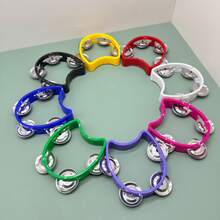 1/4pcs Creative Multi-Color Four-Ring Bell Set, Daily Party Holiday Stage Accompaniment Shake Bell Musical Instrument, Atmosphere Instrument Tambourine - Multicolor - View 1