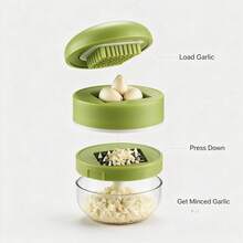1 Manual Garlic Press Grinder - A Multifunctional Kitchen Tool That Can Chop, Slice, And Grind Garlic. It Is A Small Kitchen Tool, Cooking Supplies, Travel And Outdoor Essentials, Easy To Carry, Home Decoration, And A Gift For Her, - Multicolor - View 5