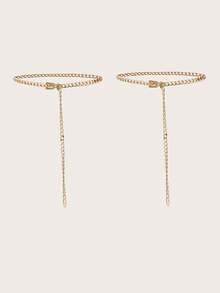 Gold Fashionable Versatile Chain Belt - Gold - View 4