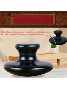 1pc Mushroom-Shaped Bian Stone Massage Stone, Relieves Muscle Tension And Clears Meridians, Suitable For Wellness Enthusiasts, For SPA Therapy And Home Body Massage - Multicolor - View 7