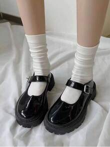 10/20 Pares de Meias Casuais Versáteis de Cor Sólida até a Panturrilha para Mulheres, Disponíveis em 1/5/10/20/30 Pares - Multicolorido - Visão 2