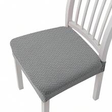 1pc Anti-Slip Elastic Dining Chair Cover, Soft Plaid Pattern Stretchable Chair Slipcover, High Elasticity Furniture Protector, Renew Old Chair Surface, Home Office Decor Seat Cover, Fashionable Home Decoration - Multicolor - View 4