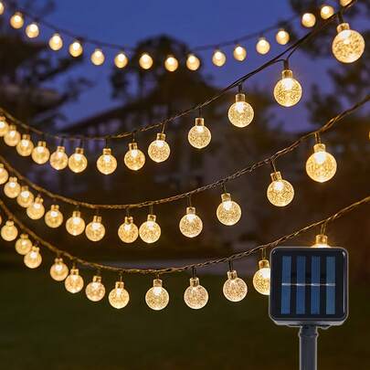 1.5m/3米白色球形串燈 LED 仙女燈，適用於臥室、派對、婚禮裝飾，營造溫馨氛圍與節日照明