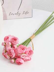 Realistic Artificial Peony Flower Home Indoor Decor Wedding Photography Prop Bouquet - Multicolor - View 6