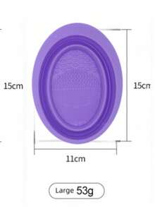 1pc Foldable Mini Silicone Bowl, Makeup Brush Cleaning Bowl, Multi-Texture Makeup Brush Washer, Reusable Beauty Tool Cleaning Bowl, Deep Clean Makeup Brushes, Size Options - A - View 17