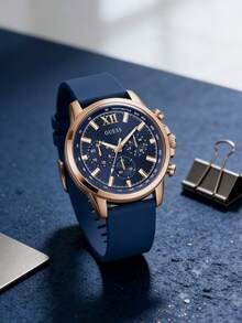 Guess Men's Bracelet Watch Round Multi-Dial Chronograph Style Textured Bezel Rugged Dial Quartz-Style Business Casual Office Daily Wear Special Edition - one-size - View 19