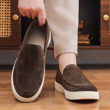 Men's Fashion Casual Slip-On Loafers, Lightweight Breathable Commuter Sneakers, Easy-On Driving Shoes For Daily Wear - Coffee Brown - View 3