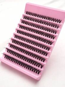 200/400 Clusters Eyelash Extensions, 8mm–16mm D Curl, Voluminous Single Lash Extensions, Makeup Tool, Create Natural Or Dramatic Makeup Looks, DIY Home False Eyelashes, Ideal Gift For Christmas, Back To School And Halloween - C - View 3
