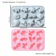 2 khuôn silicon hình khủng long đại dương làm socola, kẹo, pudding, thạch, đá, dễ tách khuôn, chịu nhiệt, dùng cho làm bánh tại nhà và đồ thủ công handmade - Xem 5