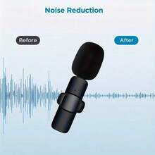Mini 2.4GHz Wireless Lavalier Microphone, For IPhone 18/17/16/15, Android And Other TYPE-C Interface Smartphones, Plug And Play, Intelligent Noise Reduction, Clear Sound Wireless Lavalier Microphone, For Podcast, Video Recording, Live Streaming, Vlog - Black - View 4