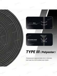 Tali Paracord 550 4mm 7-Strand Core Tipe III Tali Poliester Tali Parasut Cocok Untuk Berkemah di Luar Ruangan dan Kerajinan Tangan DIY - MultiWarna - View 3