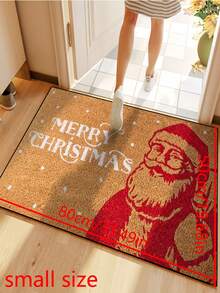 1pc Funny Merry Christmas Pattern Welcome Doormat, Harvest Season Pattern Minimalist Style Short Plush Quick Dry Non-Slip Machine Washable Entry Mat, Suitable For Kitchen, Bathroom, Dining Room, Hallway, Party, Gathering, Holiday, All Seasons, Yard Home, Christmas Theme, Party Supplies - Burnt Orange - View 12